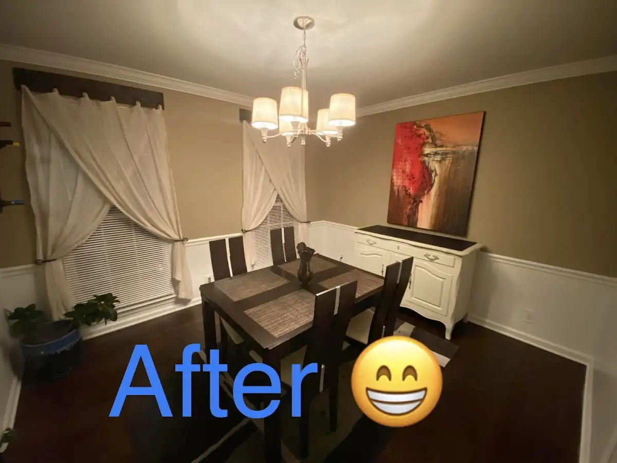 Professional dining room restoration after water damage in Hugo